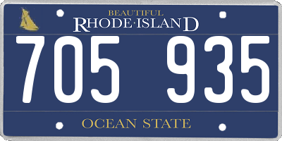 RI license plate 705935