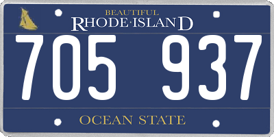 RI license plate 705937