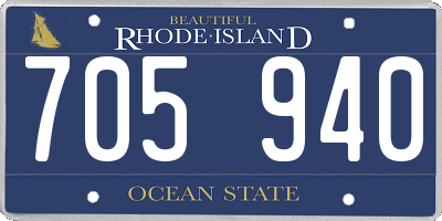 RI license plate 705940
