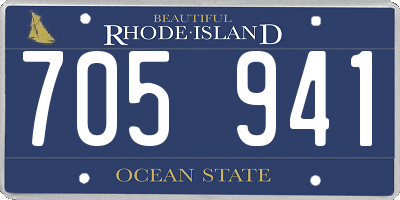 RI license plate 705941