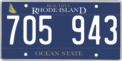 RI license plate 705943