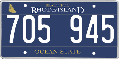RI license plate 705945