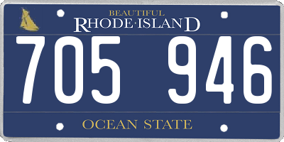 RI license plate 705946