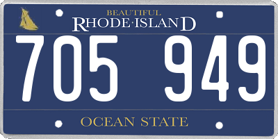 RI license plate 705949