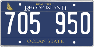 RI license plate 705950