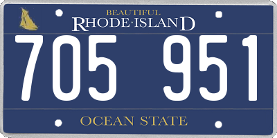 RI license plate 705951