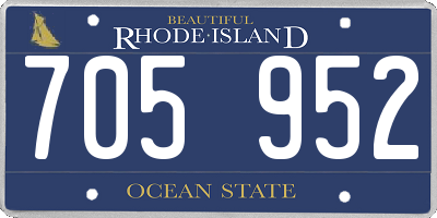 RI license plate 705952