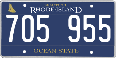 RI license plate 705955