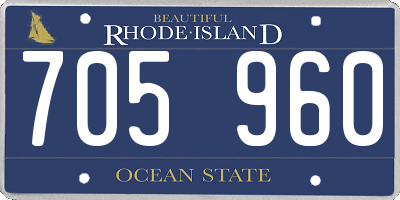 RI license plate 705960