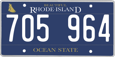 RI license plate 705964