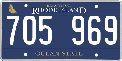 RI license plate 705969