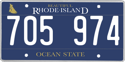 RI license plate 705974