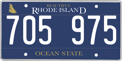 RI license plate 705975