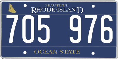 RI license plate 705976