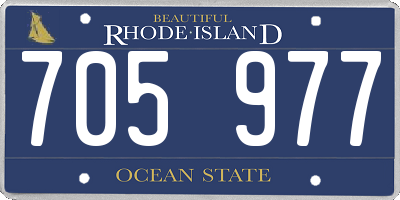 RI license plate 705977