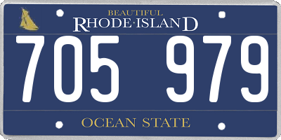 RI license plate 705979