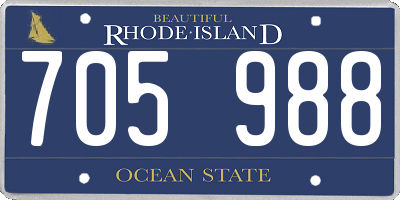 RI license plate 705988
