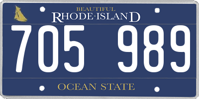 RI license plate 705989