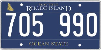 RI license plate 705990