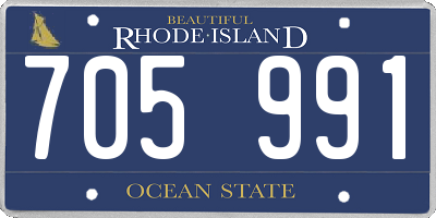 RI license plate 705991