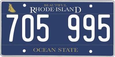 RI license plate 705995