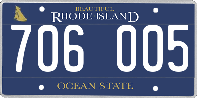 RI license plate 706005