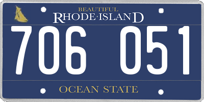 RI license plate 706051