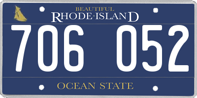 RI license plate 706052