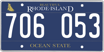 RI license plate 706053