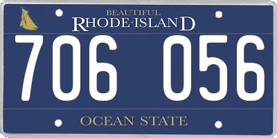 RI license plate 706056