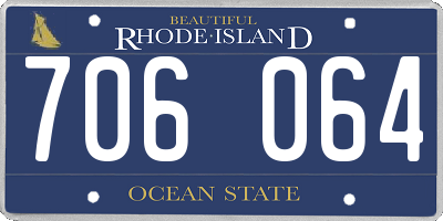 RI license plate 706064