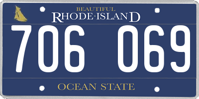 RI license plate 706069