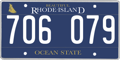 RI license plate 706079