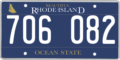 RI license plate 706082
