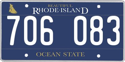 RI license plate 706083