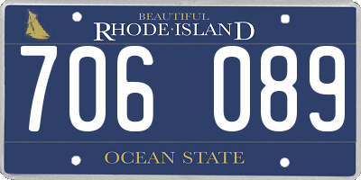 RI license plate 706089