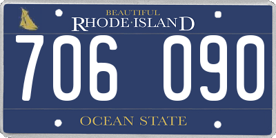RI license plate 706090