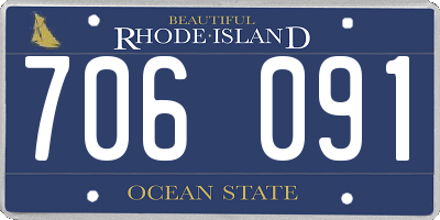 RI license plate 706091