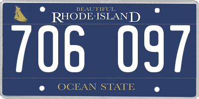 RI license plate 706097