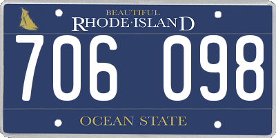 RI license plate 706098