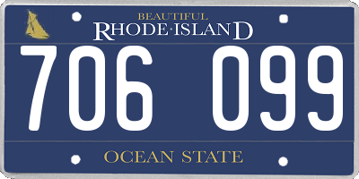 RI license plate 706099