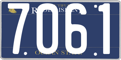 RI license plate 7061