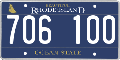 RI license plate 706100