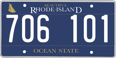 RI license plate 706101