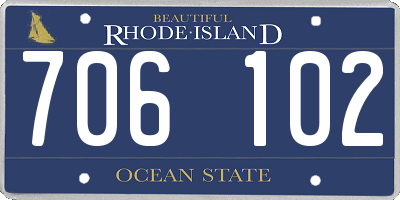 RI license plate 706102
