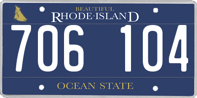 RI license plate 706104