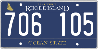 RI license plate 706105