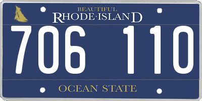 RI license plate 706110