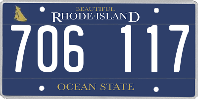 RI license plate 706117