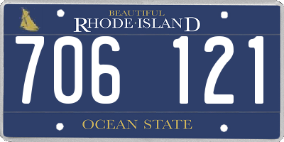 RI license plate 706121